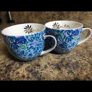 Lilly Pulitzer Set Of Ceramic Coffee Cups